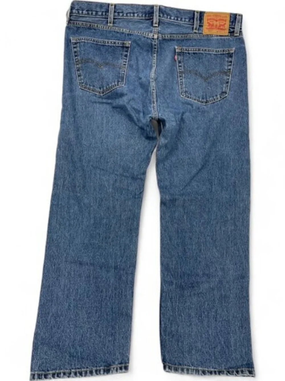 Levi's 505 Blue Regular Straight Leg Denim Jeans Men's 42x30